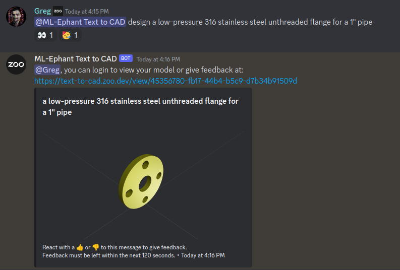 Text-to-CAD Bot
